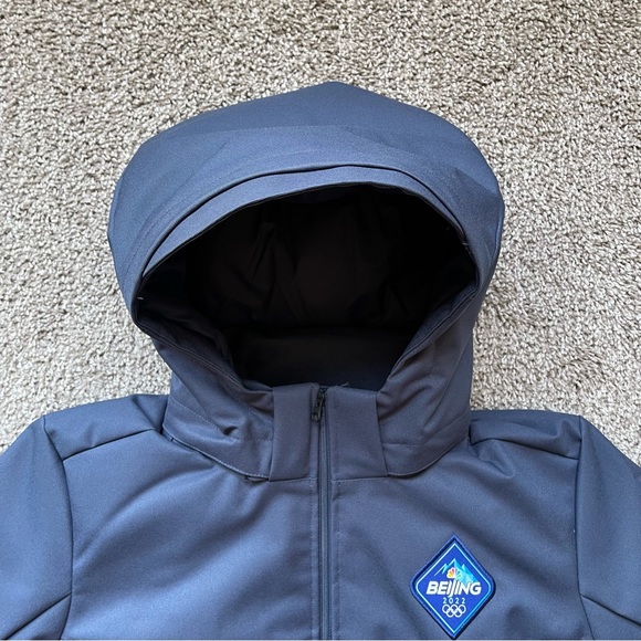 BEIJING OLYMPIC 2022 550 HOODED DUCK DOWN FILL JACKET WOMENS SIZE SMALL FULL ZIP - Picture 8 of 8